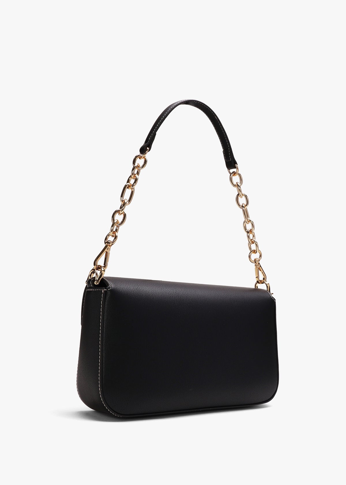 Infinity Love Black Front Flap Cross-Body Bag