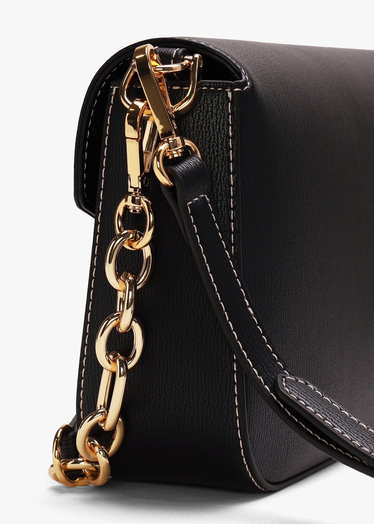 Infinity Love Black Front Flap Cross-Body Bag