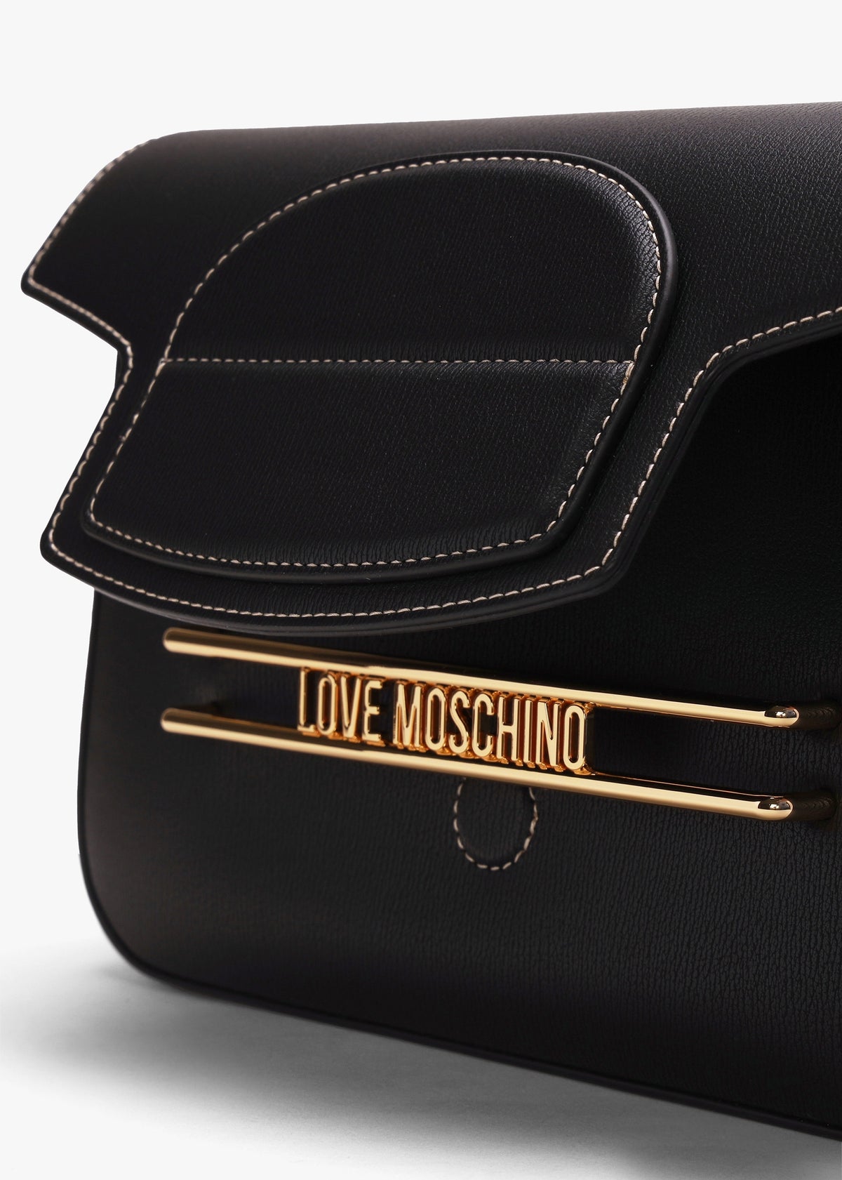 Infinity Love Black Front Flap Cross-Body Bag