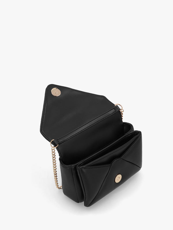 Envelope Black Shoulder Bag