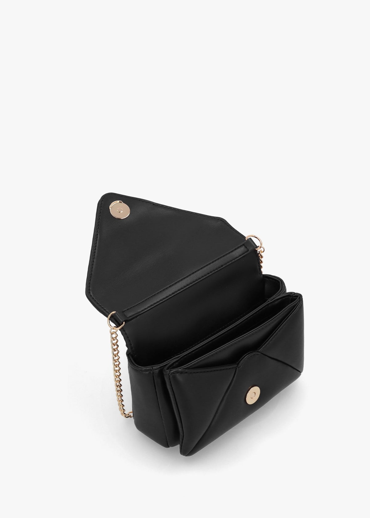 Envelope Black Shoulder Bag