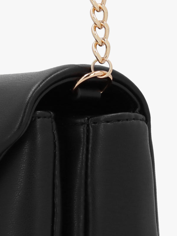 Envelope Black Shoulder Bag