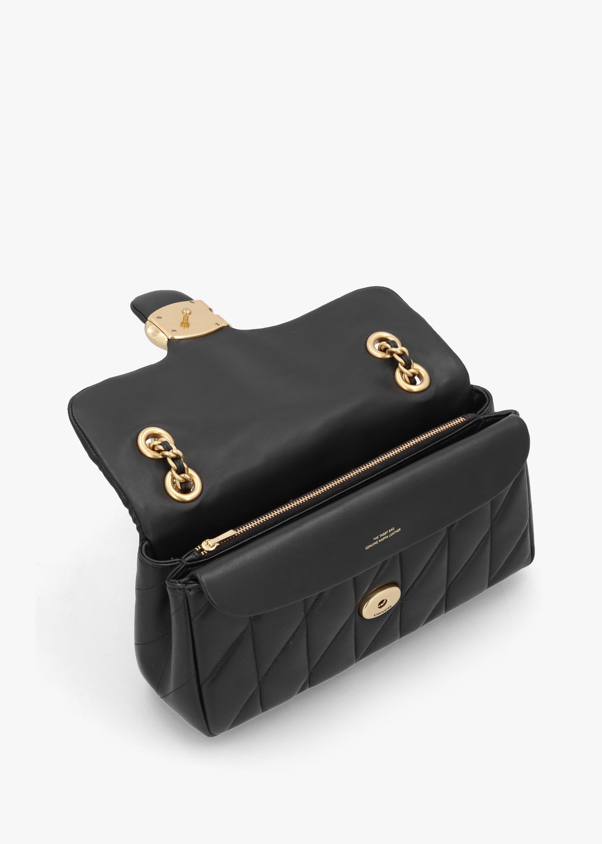 Tabby Quilted 26 Black Leather Shoulder Bag
