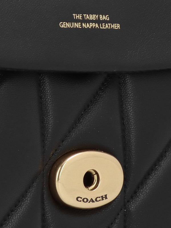 Tabby Quilted 26 Black Leather Shoulder Bag