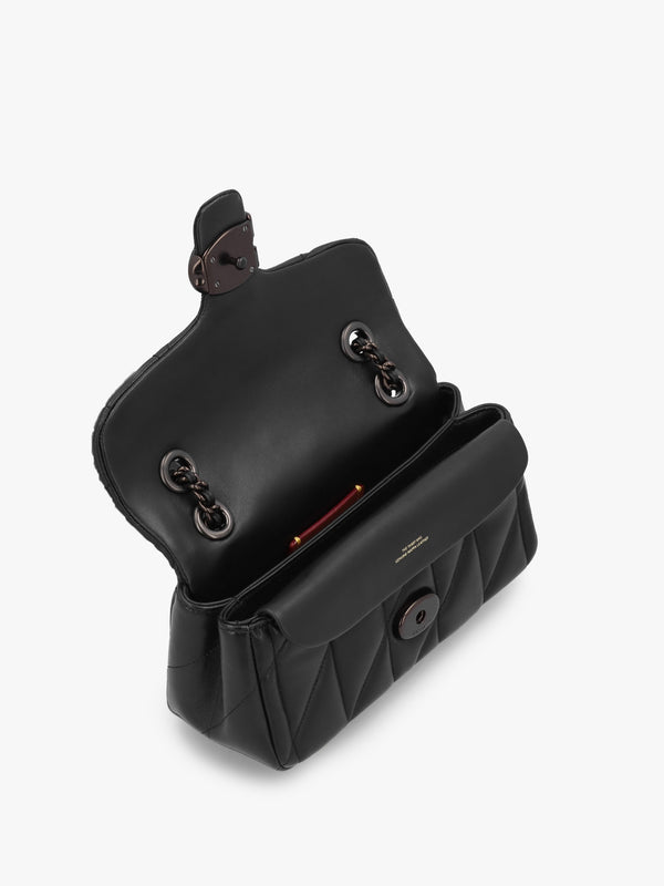 Tabby 20 Quilted Black Leather Shoulder Bag