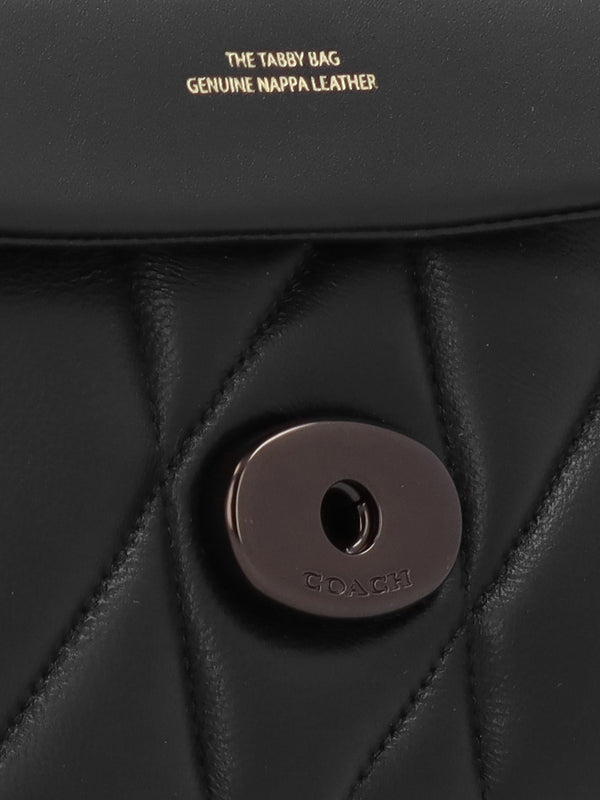 Tabby 20 Quilted Black Leather Shoulder Bag