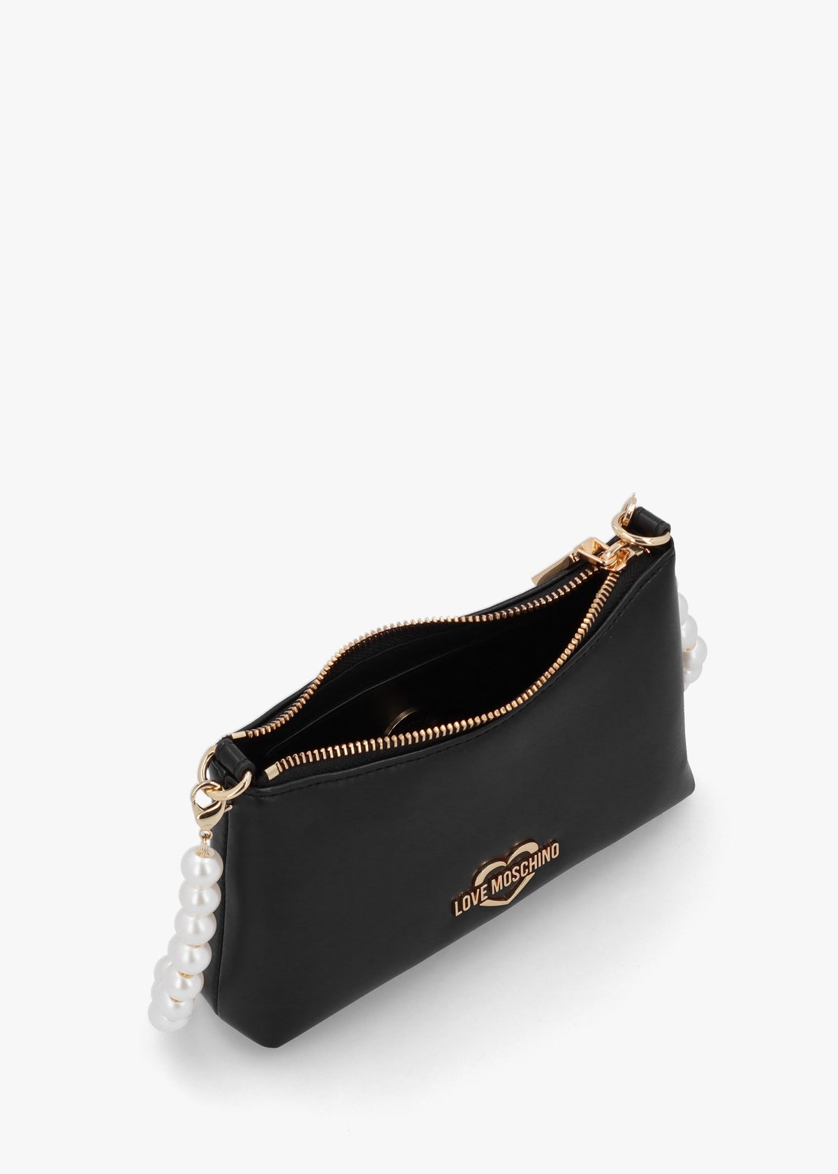 Black Pearl Handle Shoulder Bag