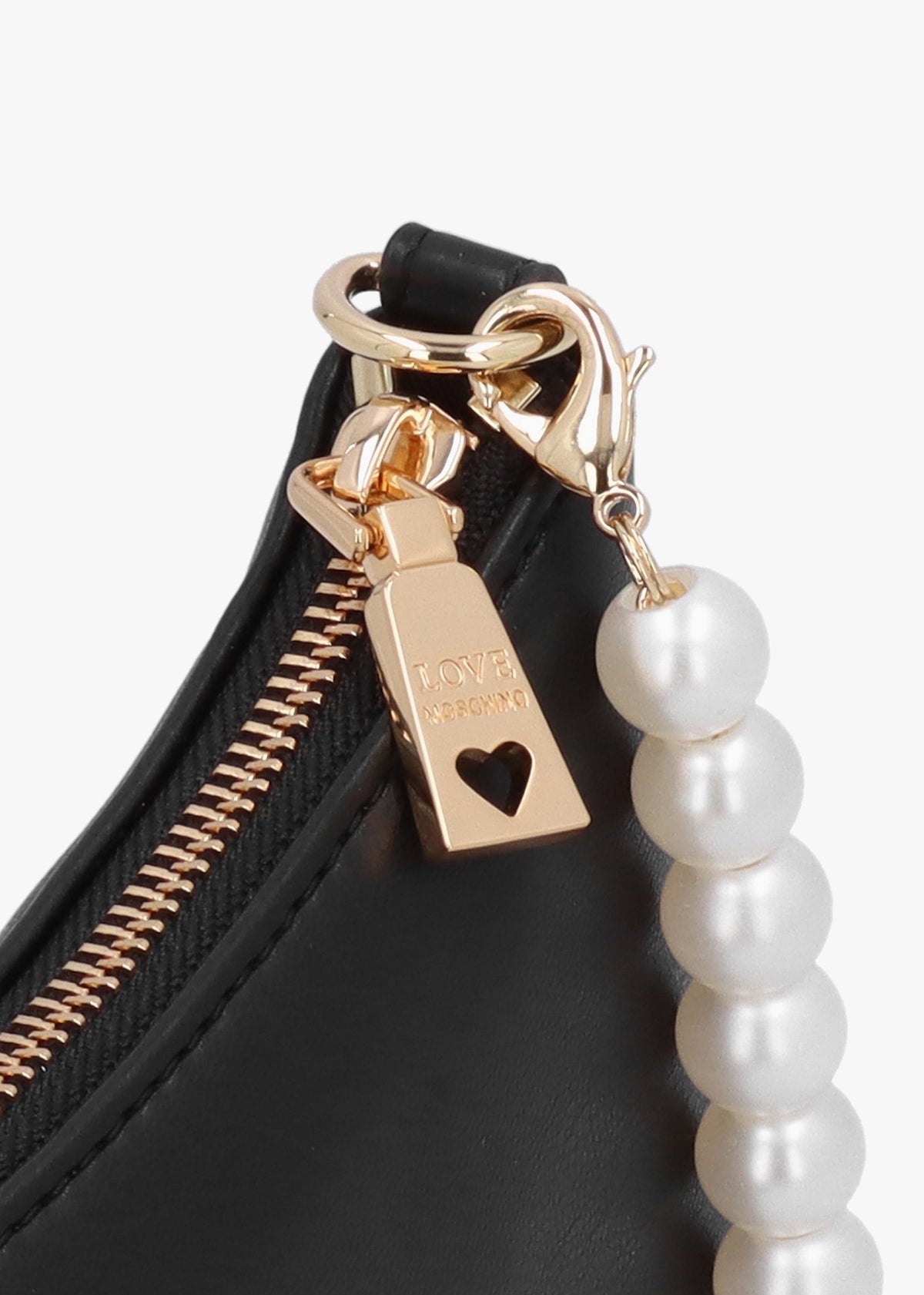 Black Pearl Handle Shoulder Bag
