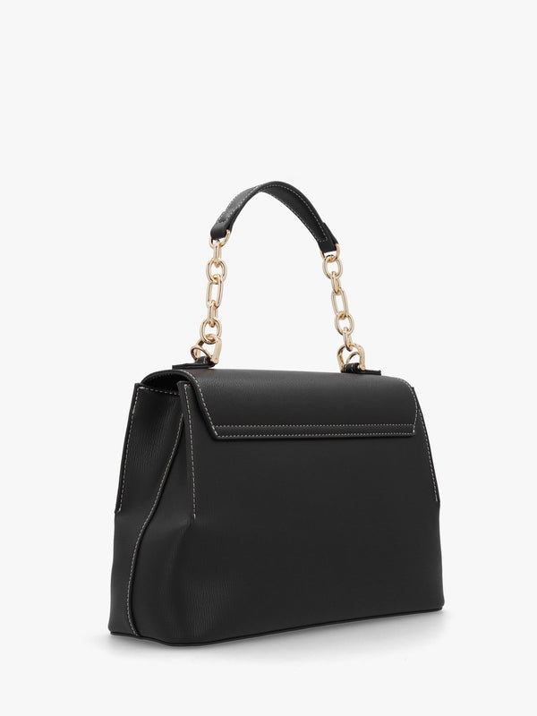 Infinity Love Black Front Flap Shoulder Bag