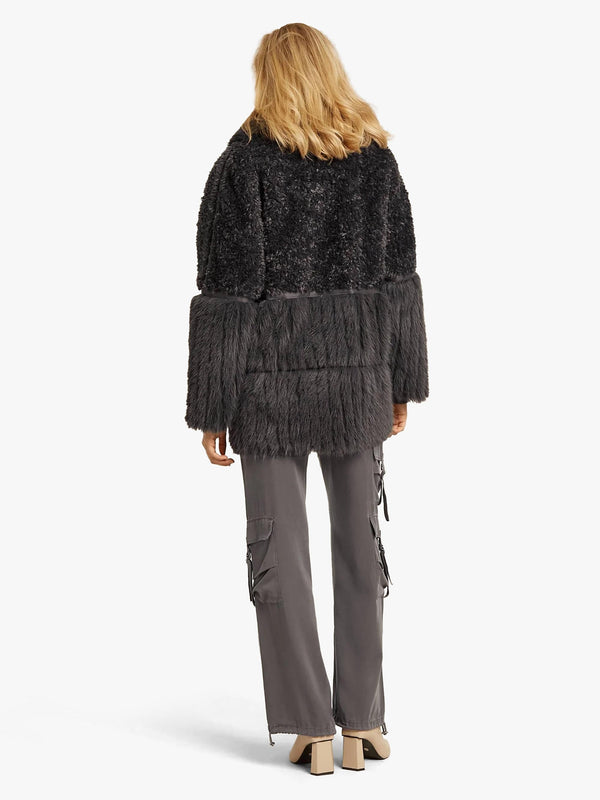 Kaia Racoon Recycled Faux Fur Oversized Coat