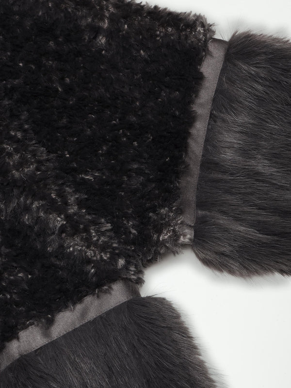 Kaia Racoon Recycled Faux Fur Oversized Coat