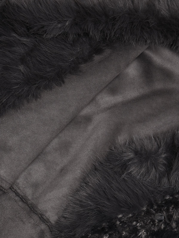 Kaia Racoon Recycled Faux Fur Oversized Coat