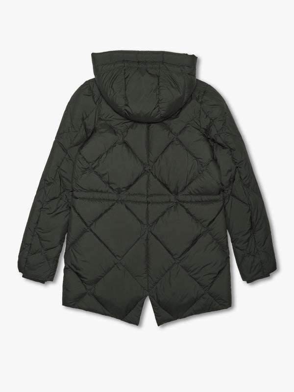 Luke Dark Bottle Diamond Quilt Puffa Coat