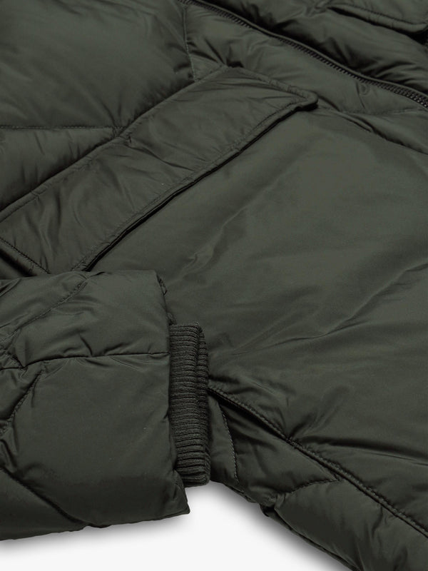 Luke Dark Bottle Diamond Quilt Puffa Coat