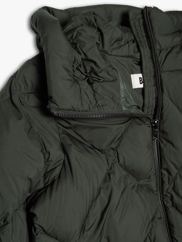 Luke Dark Bottle Diamond Quilt Puffa Coat