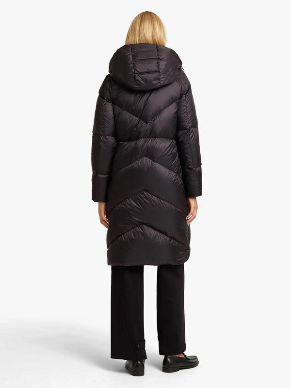 Noel Black Longline Puffa Coat