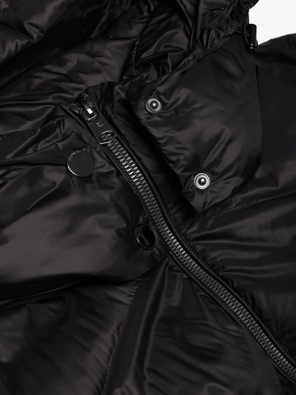 Noel Black Longline Puffa Coat