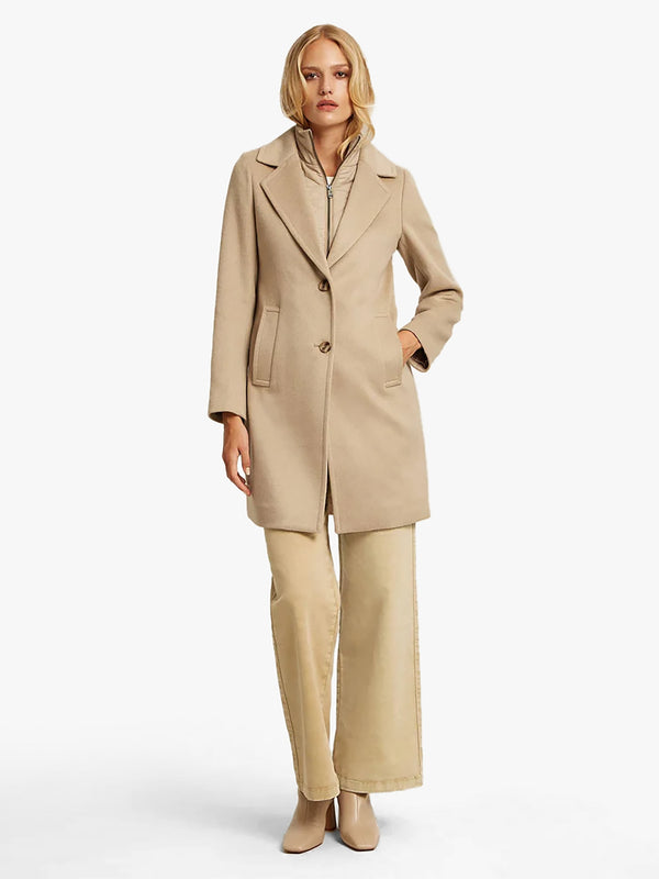 Skylar Sand Heather Wool Blazer Coat