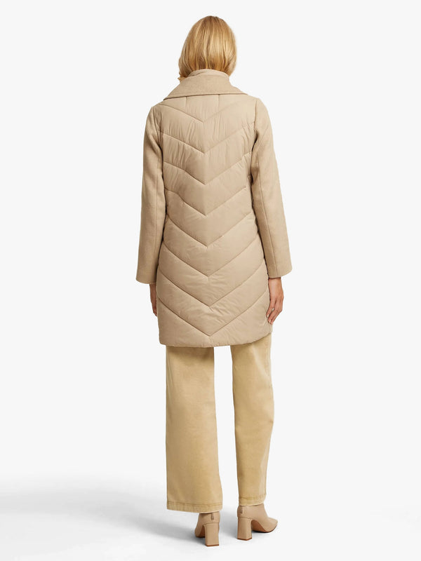 Skylar Sand Heather Wool Blazer Coat