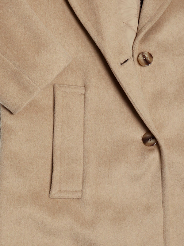Skylar Sand Heather Wool Blazer Coat