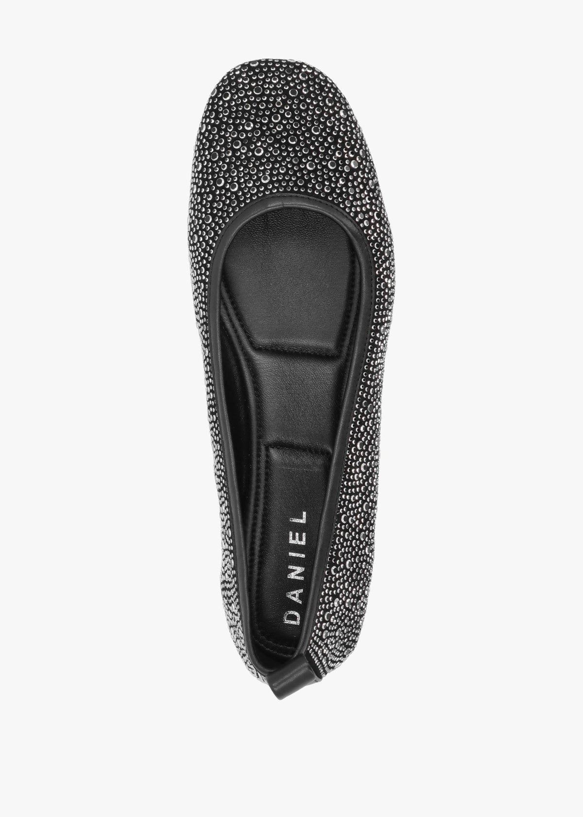 Edgie Black Suede Jewel Embellished Ballet Pumps