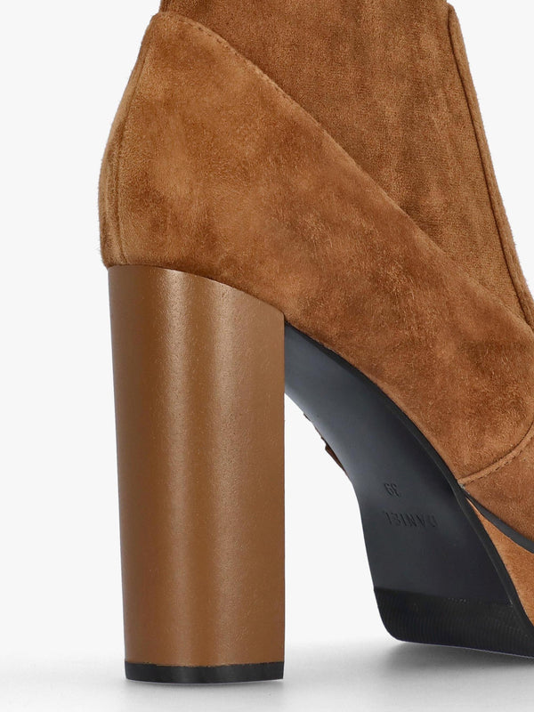 Sippy Tan Suede Over The Knee Platform Heeled Boots