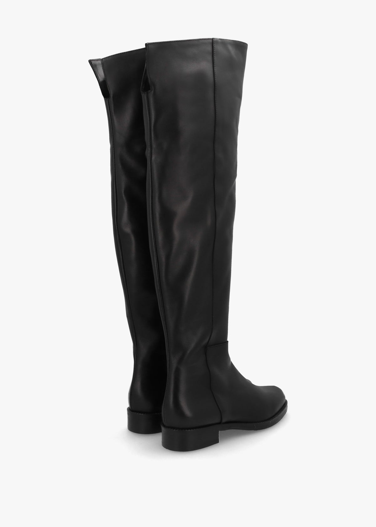 Giselle Black Leather Over The Knee Boots