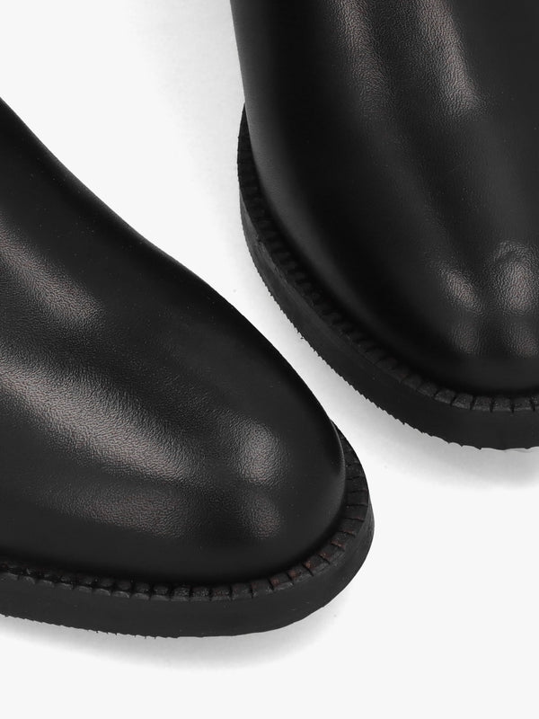 Giselle Black Leather Over The Knee Boots