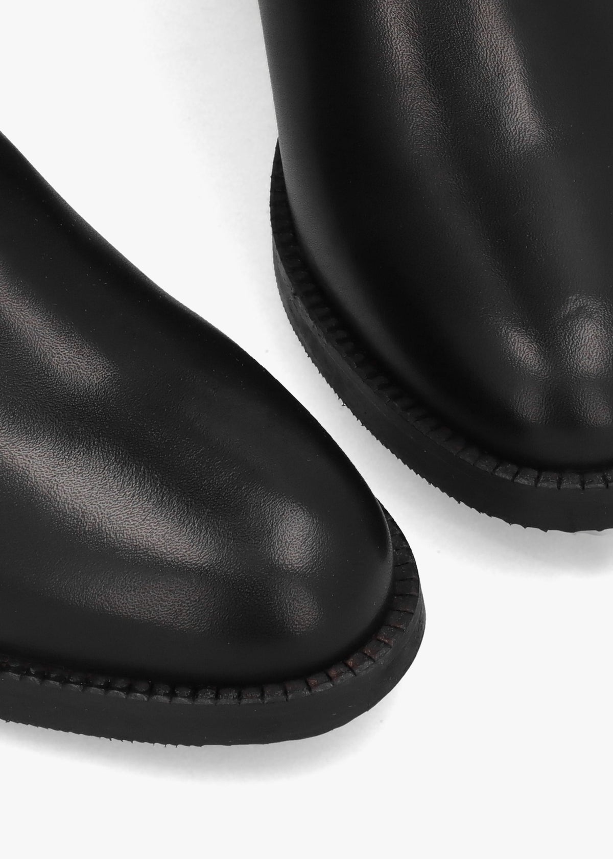 Giselle Black Leather Over The Knee Boots