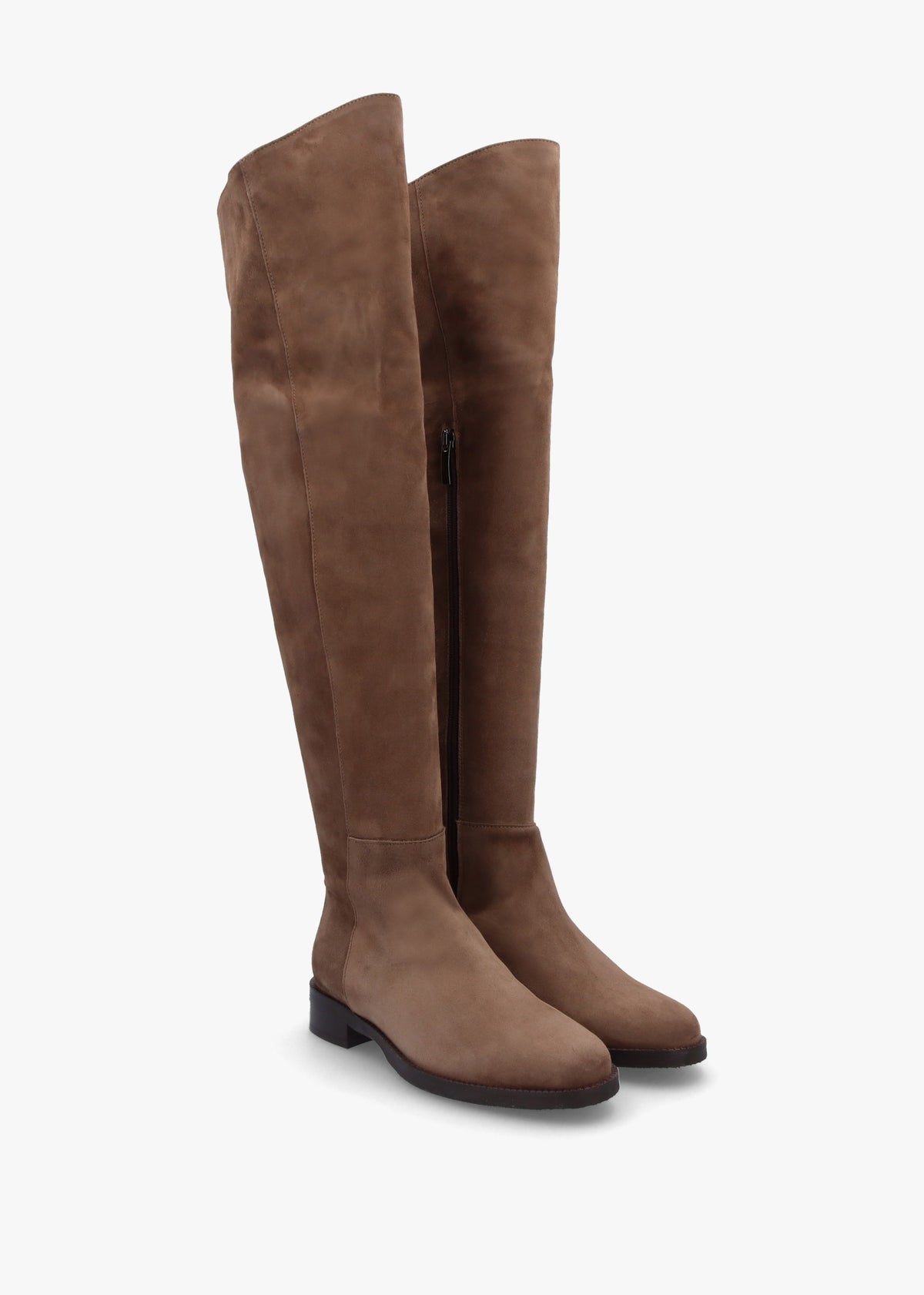 Giselle Taupe Suede Over The Knee Boots