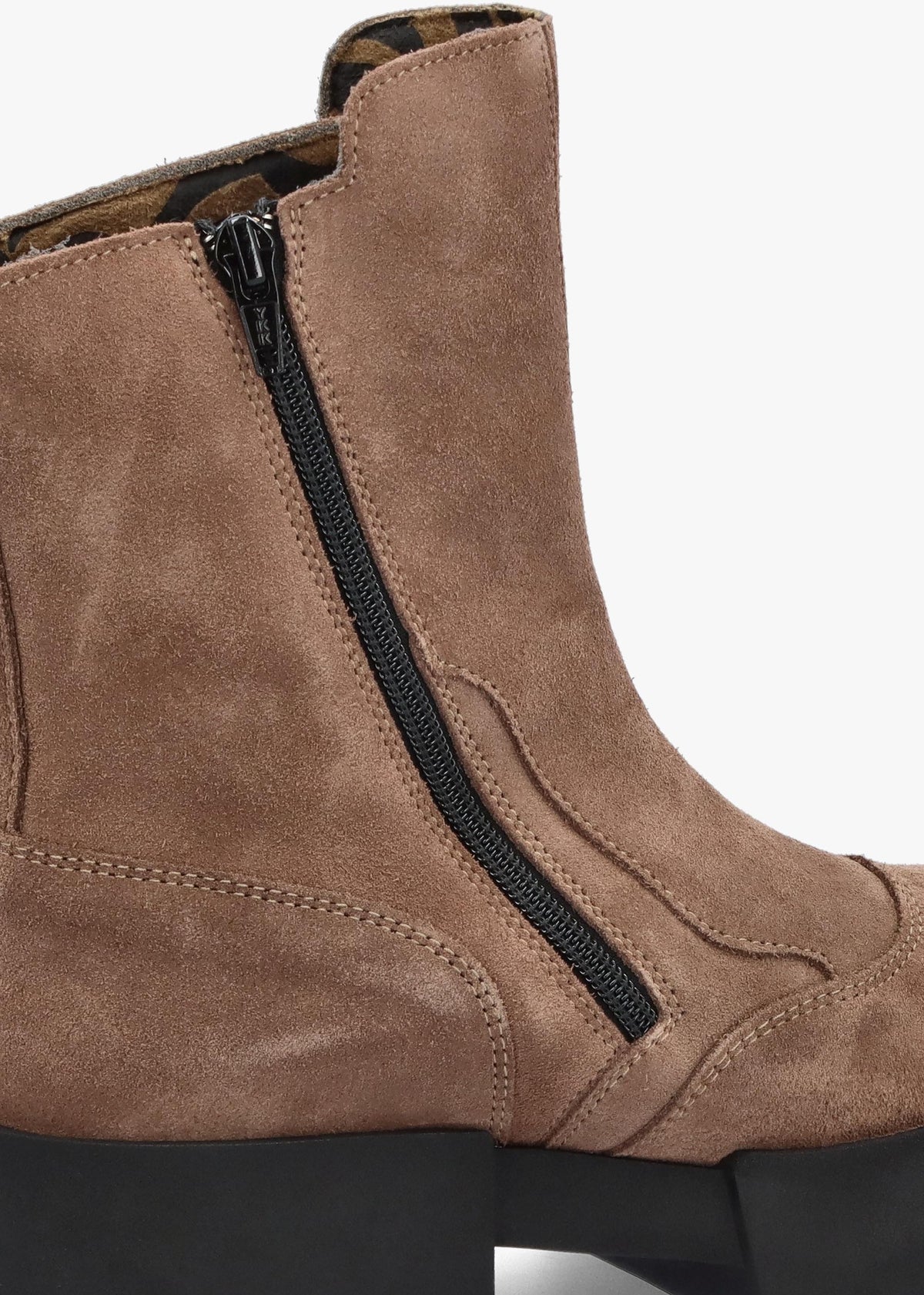 Egli Taupe Suede Block Heel Chunky Ankle Boots