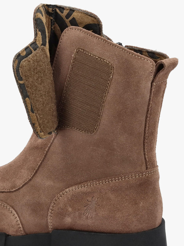 Egli Taupe Suede Block Heel Chunky Ankle Boots