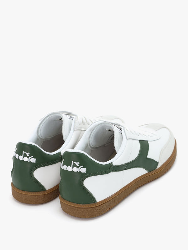 Men's White Foliage Green Trainers