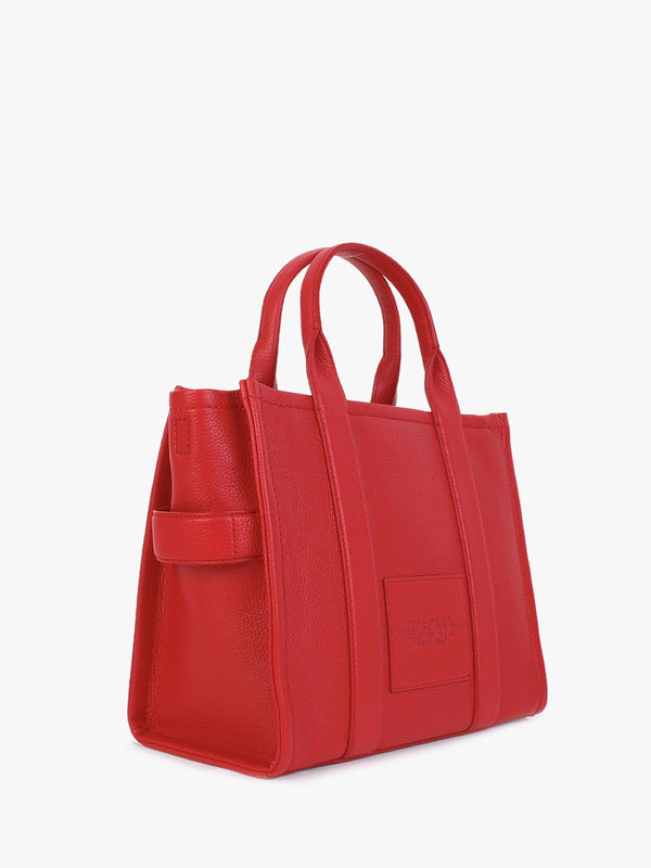 The Leather Medium True Red Tote Bag