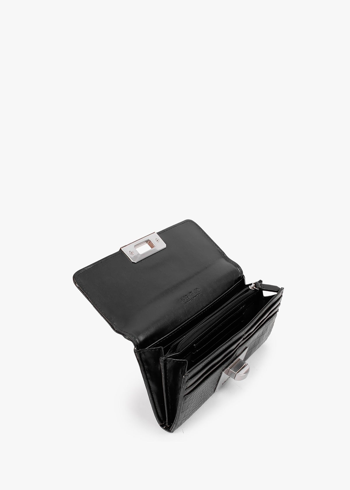 Eco Friendly Linden Black Moc Croc Wallet