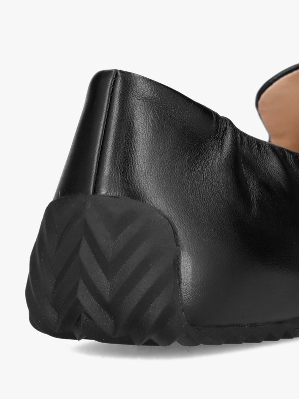 Ronnie Black Leather Loafers
