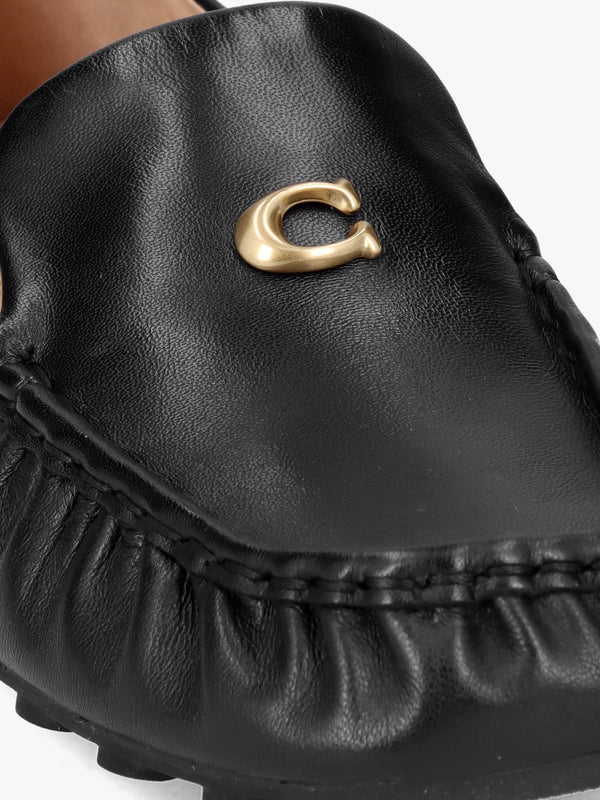Ronnie Black Leather Loafers