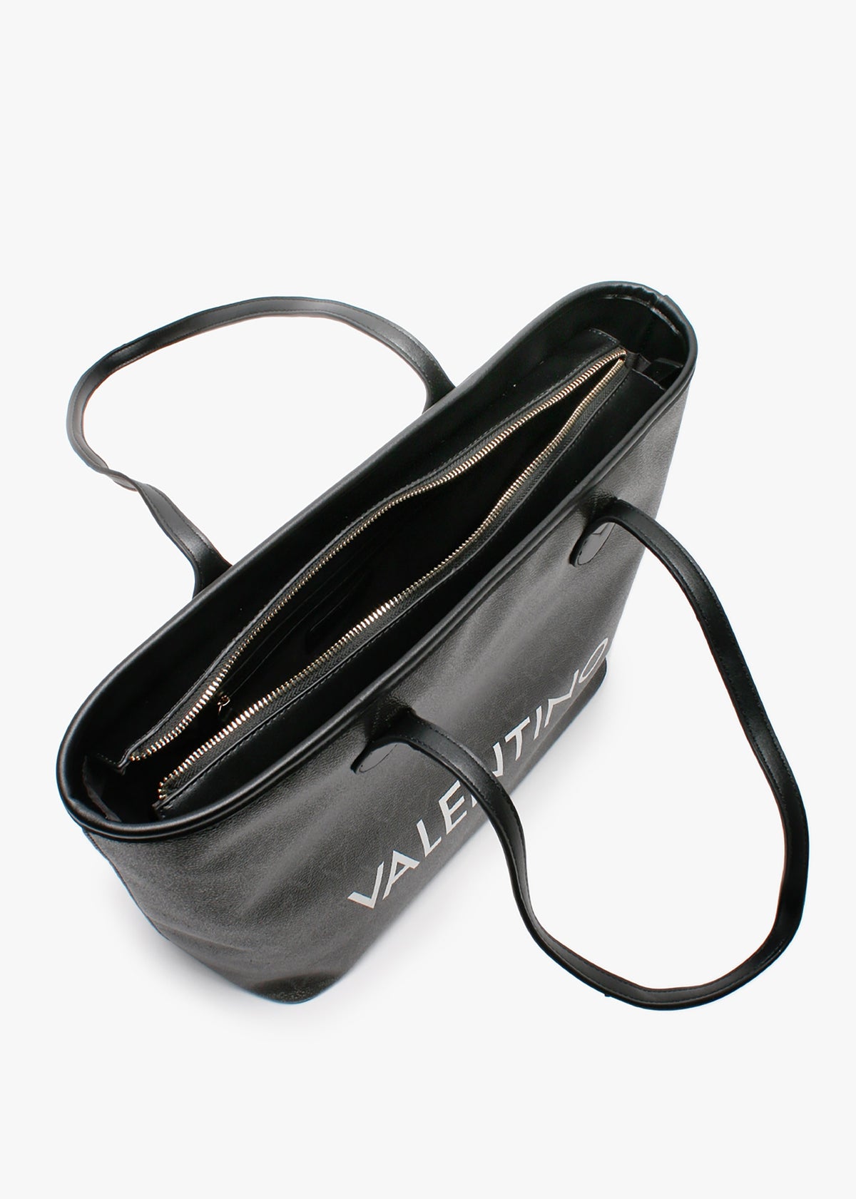 Liuto Black Repeat Logo Tote Bag