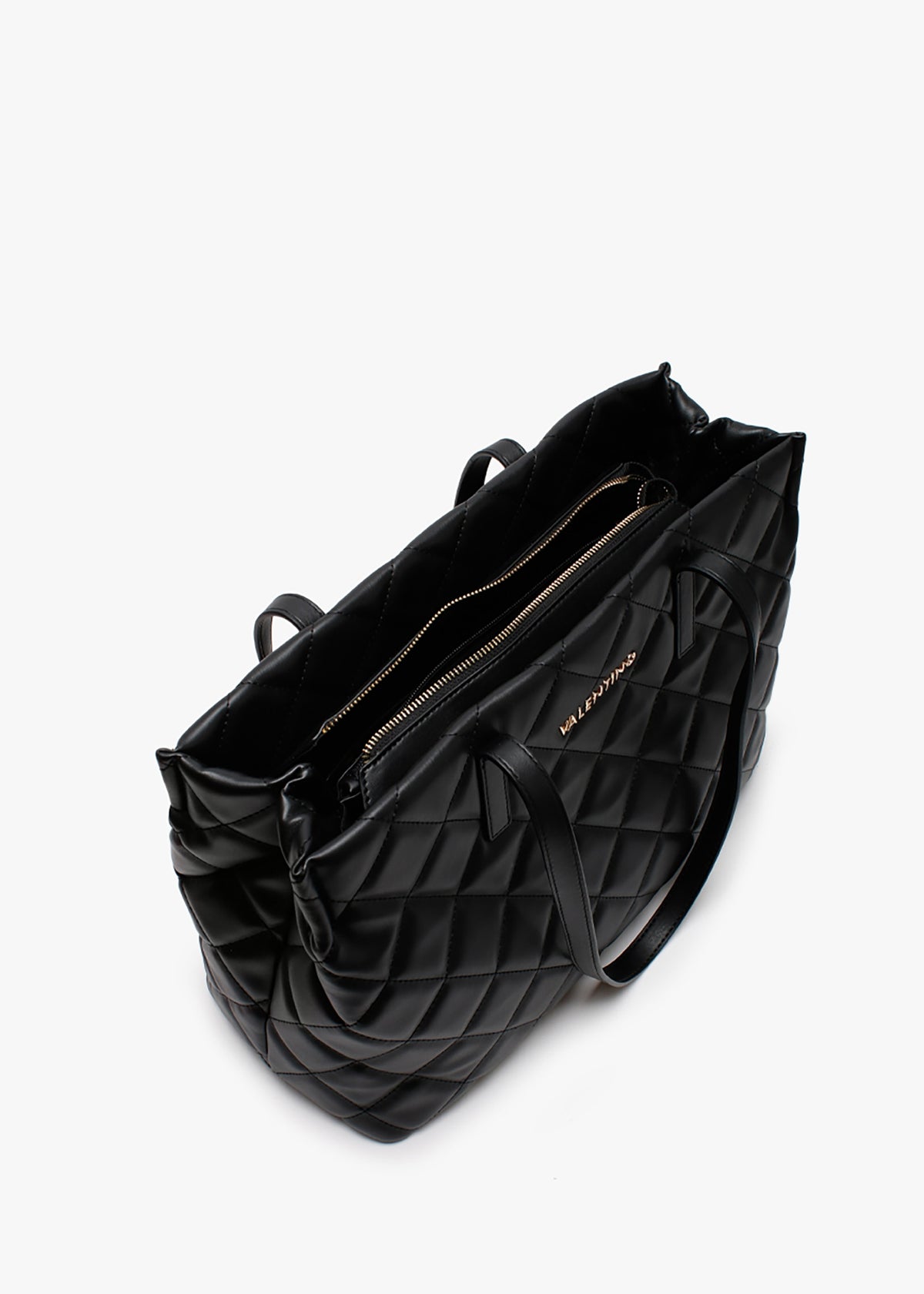Ocarina Black Quilted Tote Bag