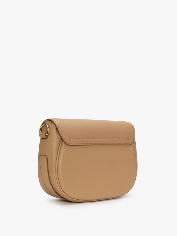 Large The Covered J Marc Camel Leather Saddle Bag