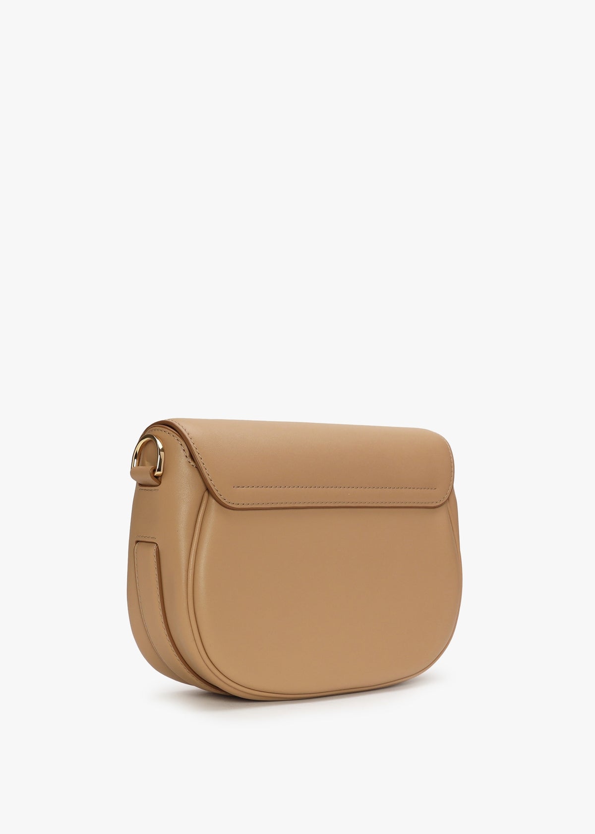 Large The Covered J Marc Camel Leather Saddle Bag