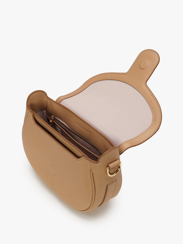 Large The Covered J Marc Camel Leather Saddle Bag
