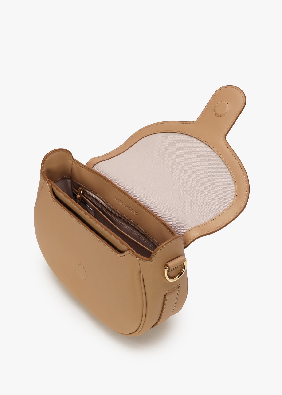 Large The Covered J Marc Camel Leather Saddle Bag