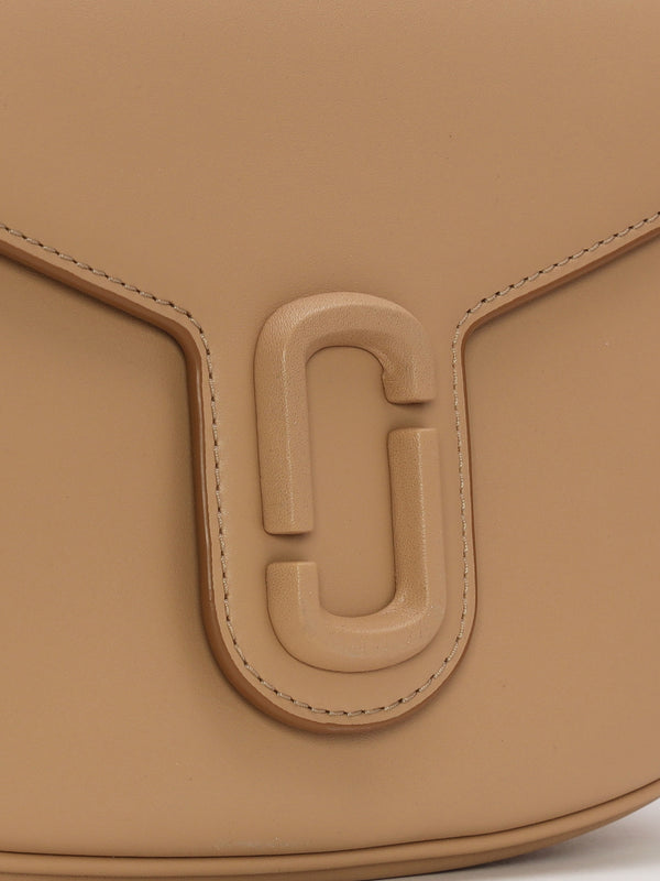 Large The Covered J Marc Camel Leather Saddle Bag