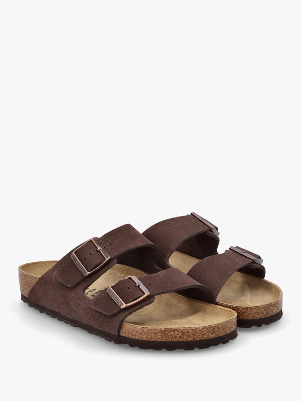 Men's Arizona Desert Buck Roast Nubuck Leather Two Bar Mules