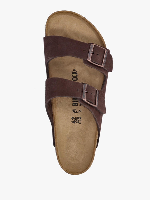Men's Arizona Desert Buck Roast Nubuck Leather Two Bar Mules