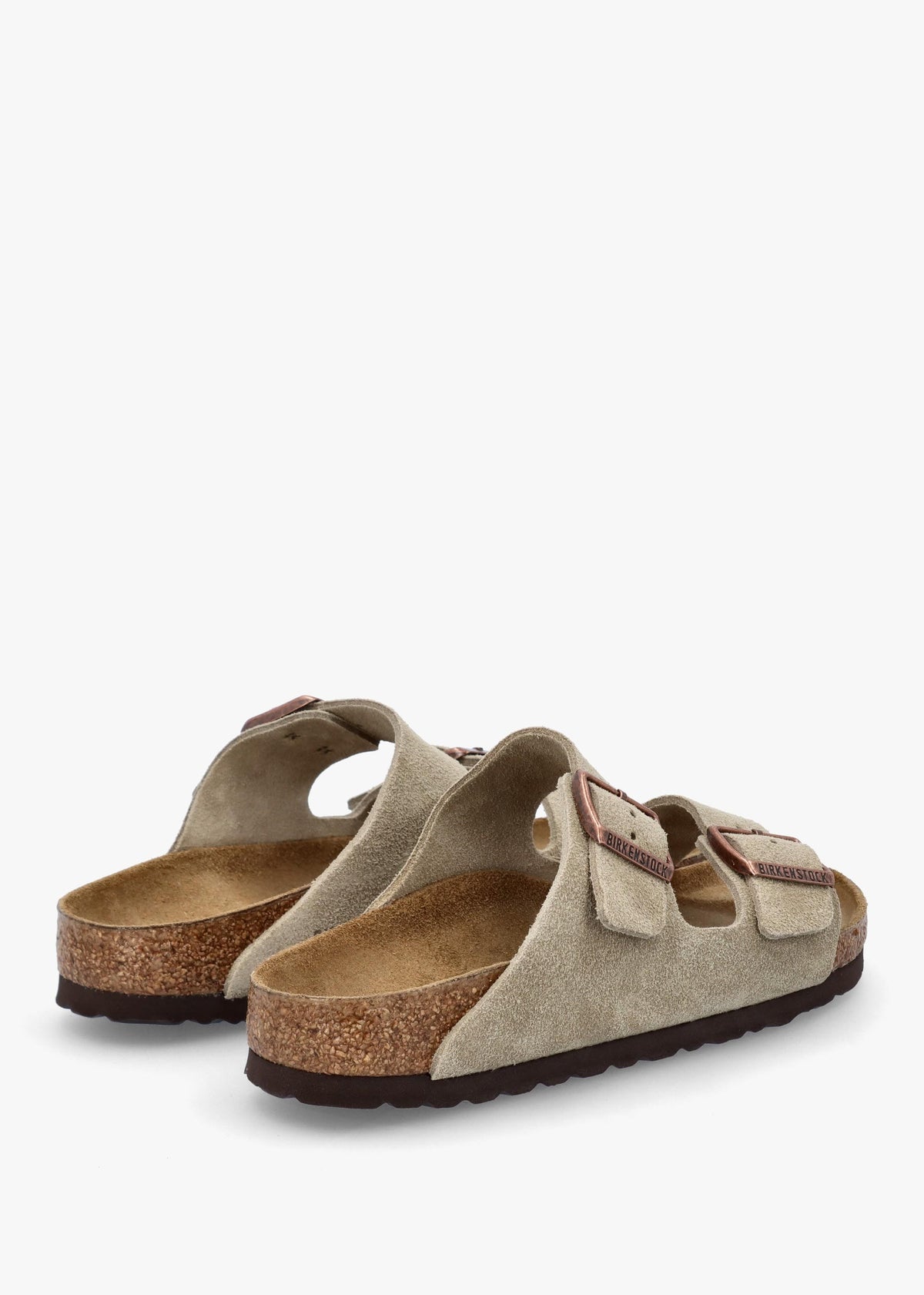 Arizona Taupe Suede Two Bar Mules
