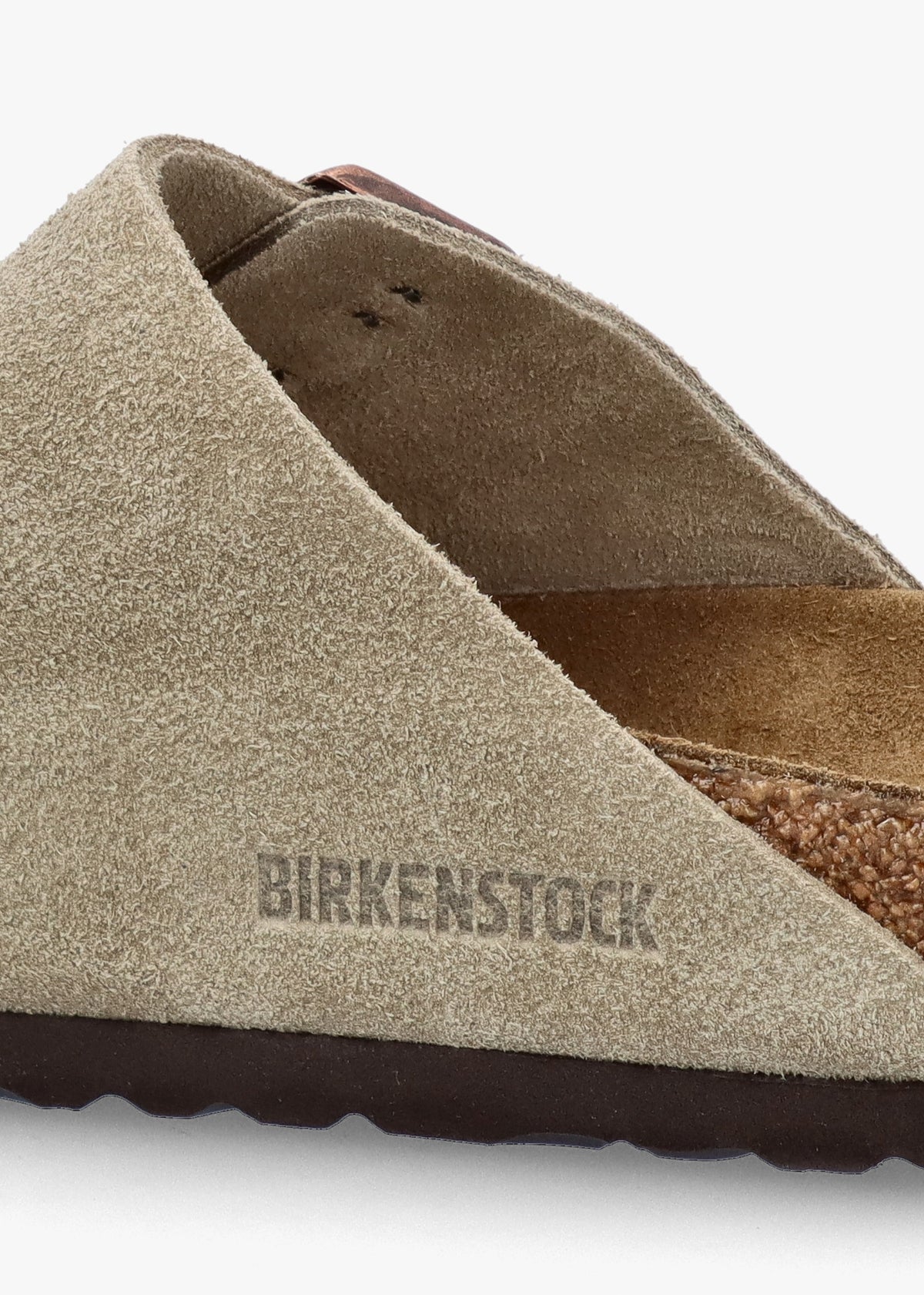 Arizona Taupe Suede Two Bar Mules