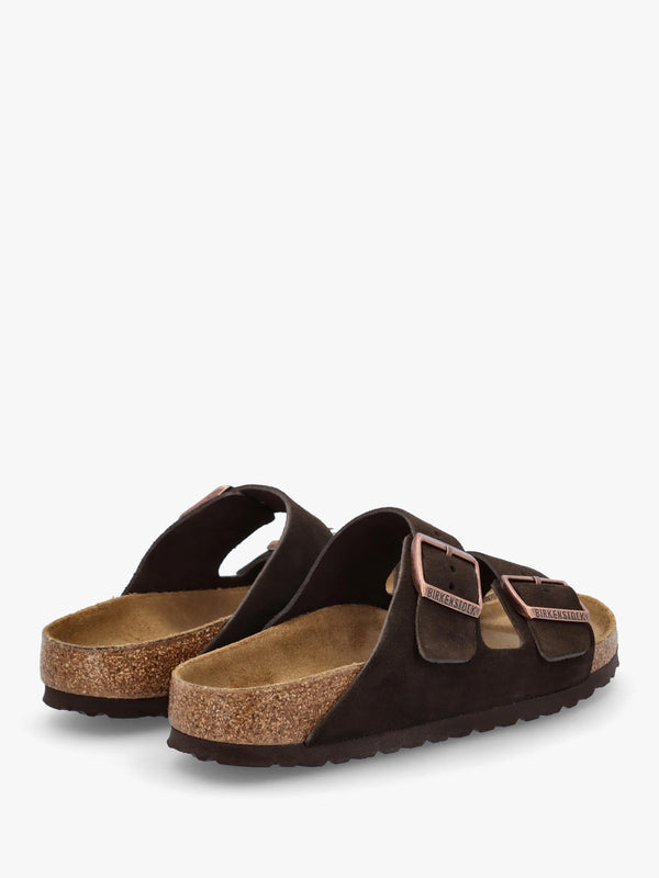 Arizona Mocca Suede Two Bar Mules