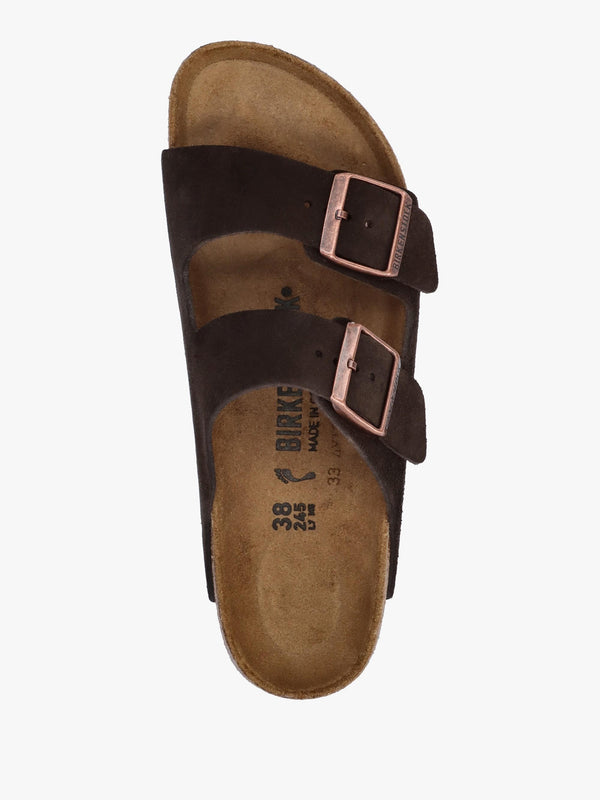 Arizona Mocca Suede Two Bar Mules